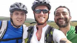 The 3 of us cycling